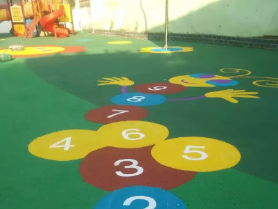 幼儿园彩色地坪施工