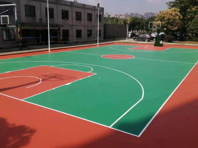 球场硅PU地坪施工