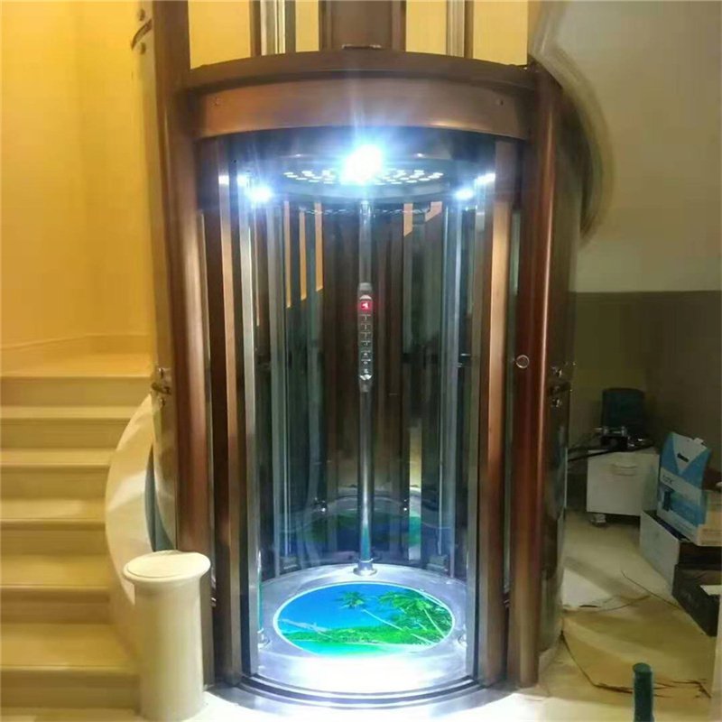 世茂佘山庄园圆形电梯案例